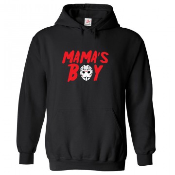 Mama's Boy Jason Voorhees Classic Unisex Kids and Adults Pullover Hoodie for Friday The 13 Fans